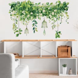 DT16 - 40x70cm Decaltrong dán tường chậu cây xanh, (40cm x 70cm) kệ cây xanh dán trang trí phòng khách phòng ngủ 6