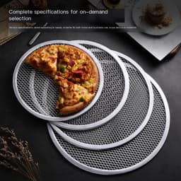 8-13Inch Có Thể Tái Sử Dụng Không Sti Pizza Màn Hình Chảo Liền Mạch Hợp Kim Nhôm Lưới Máy Nướng Dụng Cụ Nhà Bếp Bánh Pancake Tròn Pizza Bánh Ngọt Khay 1