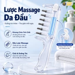 Lược Massage Da Đầu Có Khoang Chứa Tinh Chất HOMEFL - Lược Chải Đầu Kích Thích Mọc Tóc Chăm Sóc Da Đầu 1