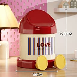 Thùng Rác Mini Để Bàn Nắp Lật Kèm Chân Kê Điện Thoại Thùng Rác Bàn Học Văn Phòng kdn1511 7