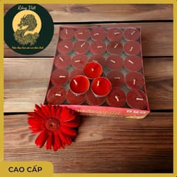"Hộp nến tealight 100 viên Rồng Việt, nến thơm dâng ban thờ thần tài, gia tiên, giúp dâng sao giải hạn." 1