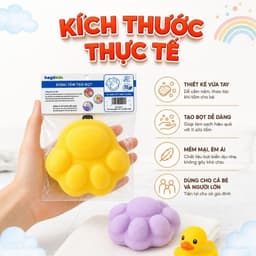 Bông Tắm Tạo Bọt Cho Bé, Mút Tắm Bọt Biển Mềm Mại, An Toàn Cho Da Bé - Timikid 5