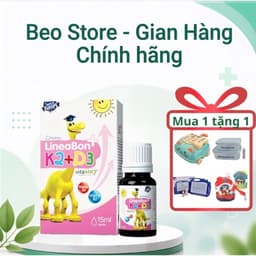 Vitamin D3 K2 Lineabon 15ml tiết kiệm hơn (Hộp hồng) - Hỗ trợ hấp thụ canxi cho bé, tăng chiều cao - Nhathuocthuha 1