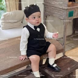 Body Suit Dài Tay Kèm Vương Miện Đeo Cho Bé Mùa Thu 5-12kg - Thiết Kế Ấm Áp Và Phong Cách 2
