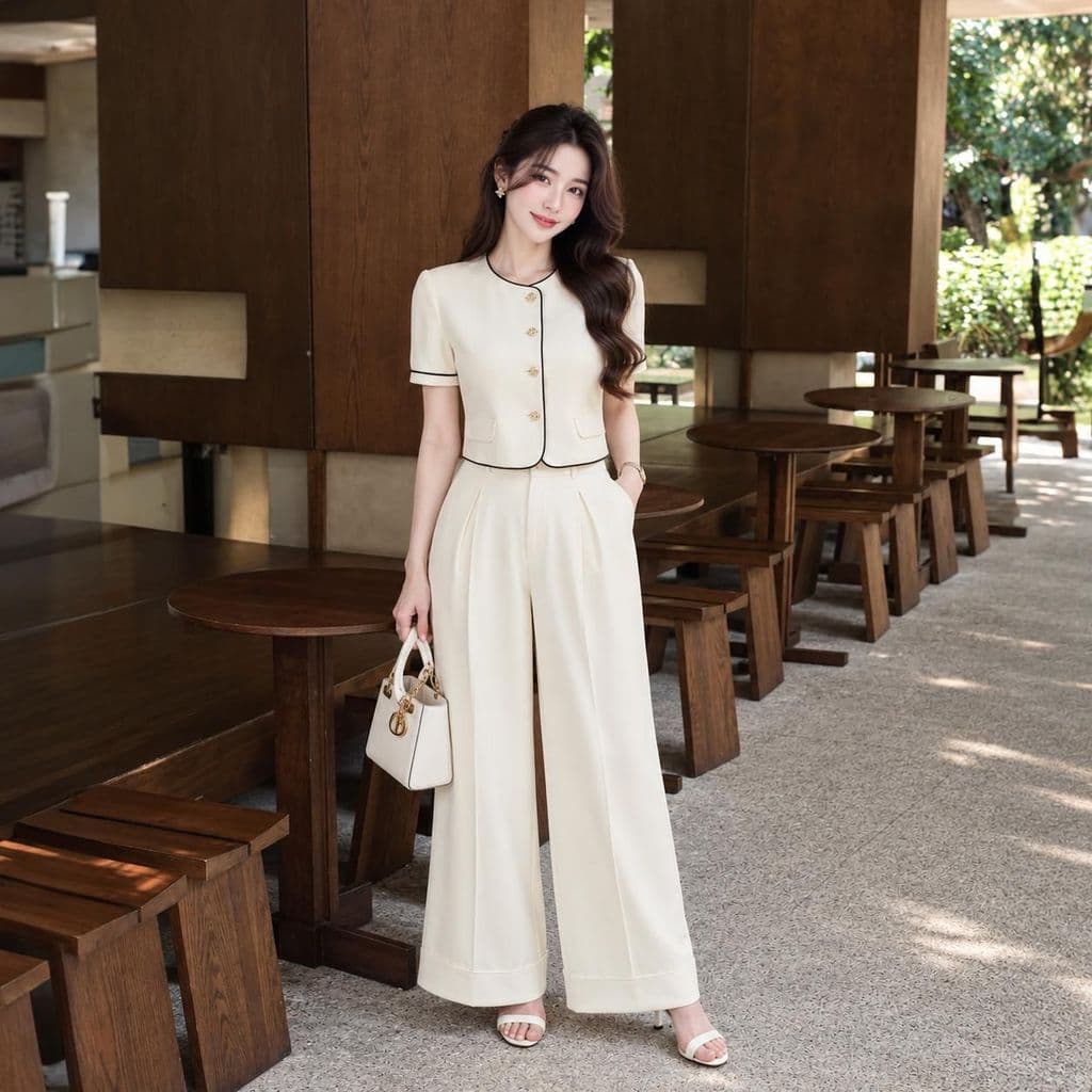 Set đồ nữ xᶖnh N71 : Set bộ xᶖnh,S.M.L.XL thời trang trẻ trung năng động, Đồ du lịch, - Áo, Women