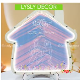 Tranh Rót Cát Ngày Cưới Có Đèn Hình Ngôi Nhà Nấm 7