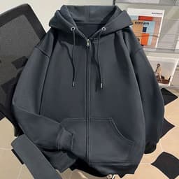 Áo khoác hoodie chất liệu nỉ cotton mềm mại, thoáng , thiết kế unisex hiện đại, form rộng trẻ trung, M097HS 5