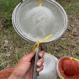 Vợt Lưới cán Inox 4 Ly Chắc, Tùng Tròn Bầu, có Gân Đan Tay Tỉ Mỉ, Nhiều Kích Cỡ Lựa Chọn 2