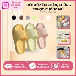 Dép Xốp Đi Trong Nhà Siêu Êm Chân, Chống Trượt, Chống Mùi, Dép Đi Văn Phòng, Nhà Vệ Sinh cho Nam Nữ 6