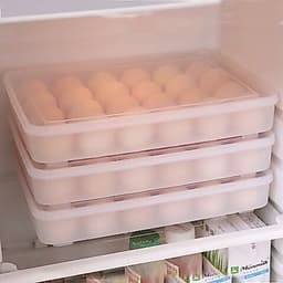 Hộp đựng trứng gà vịt tiện dụng AMIZIN Hộp đựng trứng 24 quả trong tủ lạnh bảo quản lâu 4