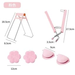 Bộ Dụng Cụ Kẹp Gắp Thức Ăn Đồ Nóng 6 Món Inox Nhấc Nồi Miếng Rửa Bát Silicon Gắp Nóng Nhỏ Gọn Tiện Lợi HD55 2