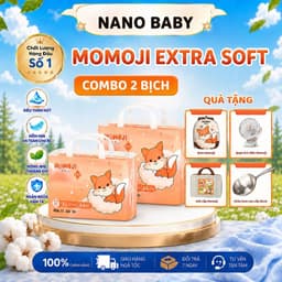 [Quà Đặc biệt ] Combo 2 bịch Tã/Bỉm dán/ Quần Momoji Extra Soft cao  cấp mỏng mềm siêu thấm hút 1