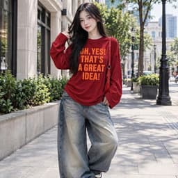 Áo thun form rộng chất cotton cõ giãn in hoạ tiết chữ nổi bật phong cách CT YES17 4 9 7 6