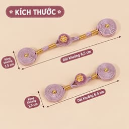NÚT THẮT ĐƠN XOẮN HẠT MAI VÀNG  NÚT TÀU TRUNG HOA - PHỤ KIỆN TRANG TRÍ CỔ TRANG THANH LỊCH ÁO DÀI SƯỜN XÁM 6