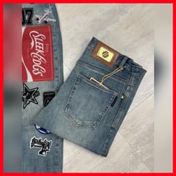 JEAN NAM HỌA TIẾT,THIẾT KẾ ĐỘC ĐÁO VỚI NHỮNG MẢNG STICKER,MỘT CHIẾC JEAN CHO ANH EM YÊU THÍCH SỰ PHÁ CÁCH QJ-5191 VIC 8