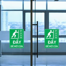[Hỏa Tốc] Bộ Bảng Decal "Đẩy / Kéo Để Mở Cửa - Push / Pull" Chống Thấm Nước, Bền Đẹp 5