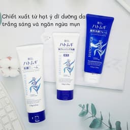 Sữa Rửa Mặt Ý Dĩ Hatomugi Naturie 130g,170g,160ml Nhật Bản - Cleasing & facial washing 3