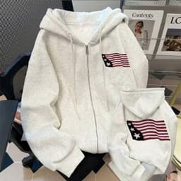 Áo khoác nỉ unisex dài tay màu xám có mũ 2 lớp và khóa kéo năng động cho mọi lứa tuổi-linhhai98 7
