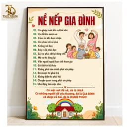 Tranh Treo Tường "Nề Nếp Gia Đình" - Có Khung 5