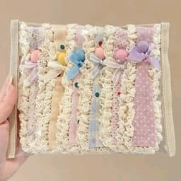 Băng đô (LOẠI1) buộc tóc rộng hoa dệt kim ngọt ngào, Băng đô cố định tóc gãy ma thuật cho bạn gái... 8