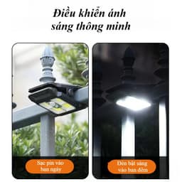 Đèn kẹp năng lượng mặt trời Cảm biến chuyển động Đèn Led 3 chế độ Chống nước Bền Abs Sân vườn ngoài trời 4