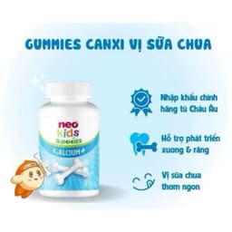 NeoKids Gummies canxi ( hộp 60 viên nhai)  Kẹo canxi cho bé vị sữa chua bổ sung Canxi, D3, cho trẻ <BUNBUN SHOP 4