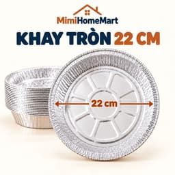 Combo 50 Khay Bạc Nồi Chiên Không Dầu 22cm MimiHomeMart - Khay Nướng Chịu Nhiệt, Tái Sử Dụng 9