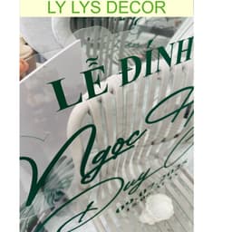Bộ Tên Cô Dâu Chú Rể Decal Dán Mành Tre Trang Trí Gia Tiên Đám Cưới LY LYS DECOR 2