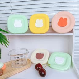 Hộp trữ đông thủy tinh ăn dặm cho bé có vạch chia 180ml nắp silicon, Hũ trữ đông đồ ăn dặm cho bé Freeship 3