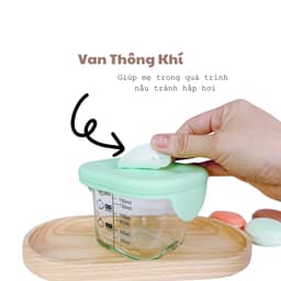 Hộp trữ đông thủy tinh ăn dặm cho bé có vạch chia 180ml nắp silicon, Hũ trữ đông đồ ăn dặm cho bé Freeship 7