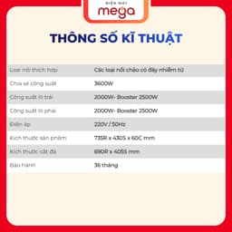Bếp Từ Âm Đôi Eurosun EU-T210Pro 2 Vùng Nấu Kính Schott Ceran Inverter Tiết Kiệm Điện 5