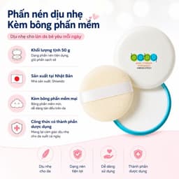 Phấn Nén Shiseido Baby Pressed Powder 50g Nội Địa Nhật -  Phấn Rôm Cho Bé - Phấn Kiềm Dầu Cho Mẹ 6
