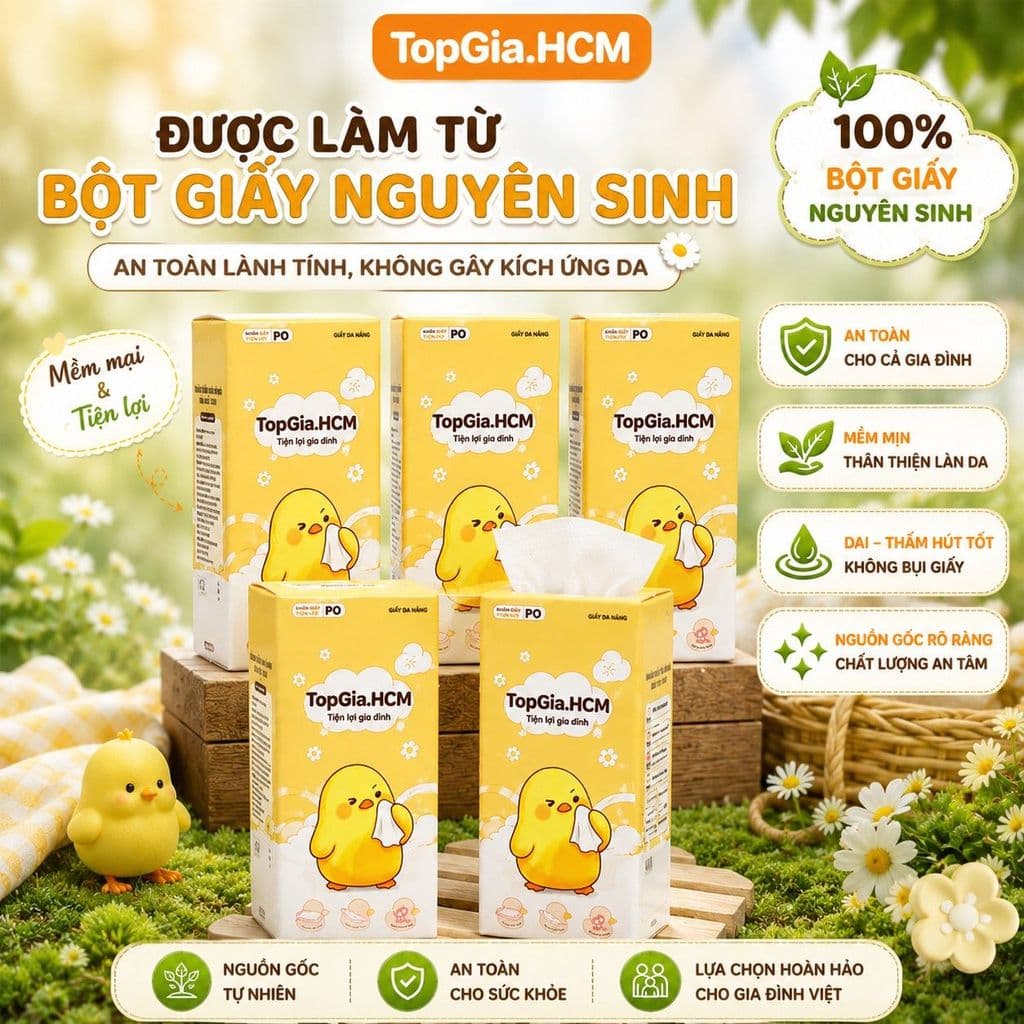 Thùng 10 Bịch Khăn Giấy Pio TopGia 200 Lần Rút - Mềm Mịn, Thấm Hút Tốt, Giấy Dai Tự Nhiên - Tiết Kiệm Tối Đa.
