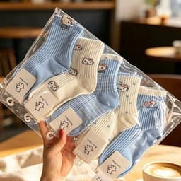 Set 10 Đôi Tất  Cổ Cao Trẻ Em Cotton Cho Bé Từ 1-12 Tuổi Hoạ Tiết Đáng Yêu Phù Hợp Bé Trai Và Bé Gái 2