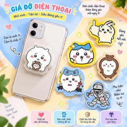 Giá đỡ điện thoại Chiikawa có túi khí, Chiikawa Usagi, sóc bay nhỏ, hoạt hình, giá đỡ để bàn xoay được 1