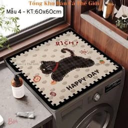 THẢM PHỦ MÁY GIẶT KÍCH THƯỚC 60×60CM – XINH XẮN, CHỐNG BẨN TIỆN DỤNG 5