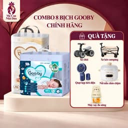 [ Kèm quà ] Combo 8 bịch Tã/bỉm Gooby chính hãng siêu mỏng, thấm hút tót, đủ size. 1