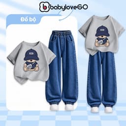 Đồ bộ bé trai BabyloveGO, set quần áo cho bé trai đi học, đi chơi phong cách Hàn Quốc 9