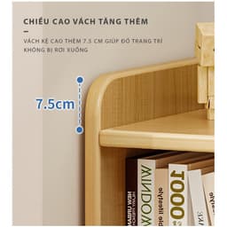 Kệ sách gỗ để bàn học Lux Furni trang trí góc làm việc sắp xếp gọn gàng chất liệu gỗ MDF - Lux17 4