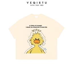 Áo Thun BOXY Local Brand VEQISTU "Vịt Cafe + Vịt Xù", Áo Thun Boxy Form Rộng Unisex 250Gsm  Cotton 4