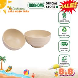 Combo Bát Cơm Thái Việt Nhật Chén Nhựa 6830/2/3, Bộ Chén Đựng Cơm Canh Gia Đình Cao Cấp - TADAHOME 1