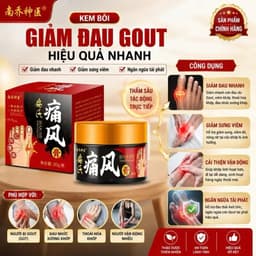 (Chính Hãng) Gút Khớp -Kem Xoa Giảm Đau Gout Axit Uric Giảm Sưng Chống Viêm Tăng Lưu Thông Máu An Toàn Dịu Nhẹ 30g 2