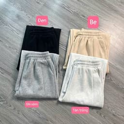< Rẻ Vô Địch > Quần Suông Nỉ Nữ Màu Trơn Basic Dáng Rộng,Quần Nỉ da cá Cao Cấp Hottrend 3