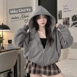 [ Rẻ Vô Địch ] Áo Khoác Hoodie Zip Nỉ Tàu Unisex Thời Trang Thêu Chữ MARPU - cahng3158 1