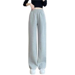[ Rẻ Vô Địch ] Quần Dài Ống Rộng Cạp To Chất Nỉ 2 Da Hàn Quốc Eo Cao Tôn Dáng TROUSERRER 8
