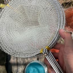 Vợt Inox 3,5Li Xúc Ốc Cua Vớt Cá Tôm Đa Năng, Nhiều Kích Cỡ, Tùng Đan Tay, Lưới Cán Inox 4