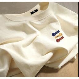 Áo thun nữ cổ tròn cotton 4 chiều mềm mại, thoáng mát, họa tiết chữ LUCKKY -thu98 2