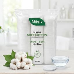 [MUA 5 TẶNG 1] Bông Tẩy Trang MÉERY Chính Hãng, Bông Tẩy Trang Meery 205 Miếng 100% Cotton Mềm Mại 5