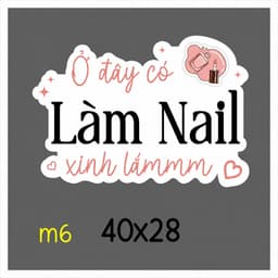 Sticker Decal Dán Kính Chống nước - Decal Nail mi gội size A3 (7722) 9