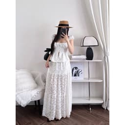 (Có Mút) Áo Kiểu Nữ Cánh Tiên Nút Bọc Cotton Lạnh Hoạ Tiết Trơn/Chấm Bi Xẻ Buung Lưng Bo Chu 8